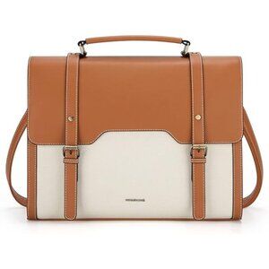 Missine Womens Professional Canvas Laptop Messenger Tote Work Travel Bag